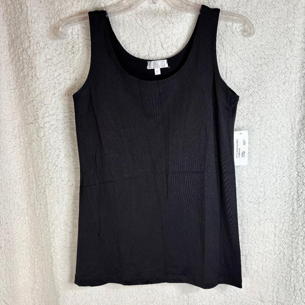 A'nue Miami A Line Tank Stretchy Black Women's Size Petite Small Made in USA NWT